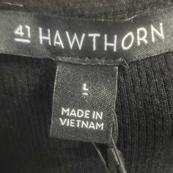 NWT 41 HAWTHORN Fraidy Knit Surplice Dress Black Summer Size Large - Picture 5 of 15